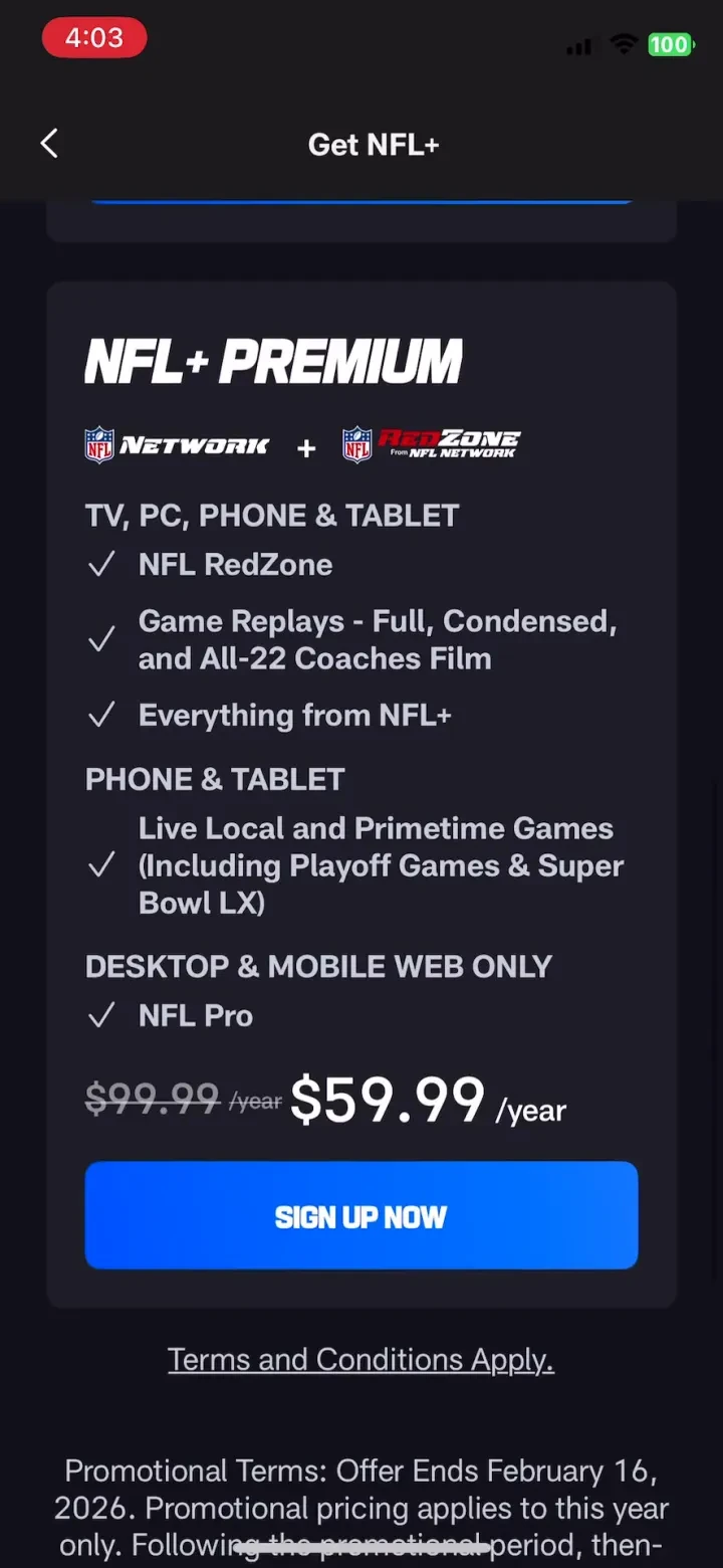 NFL screenshot 4