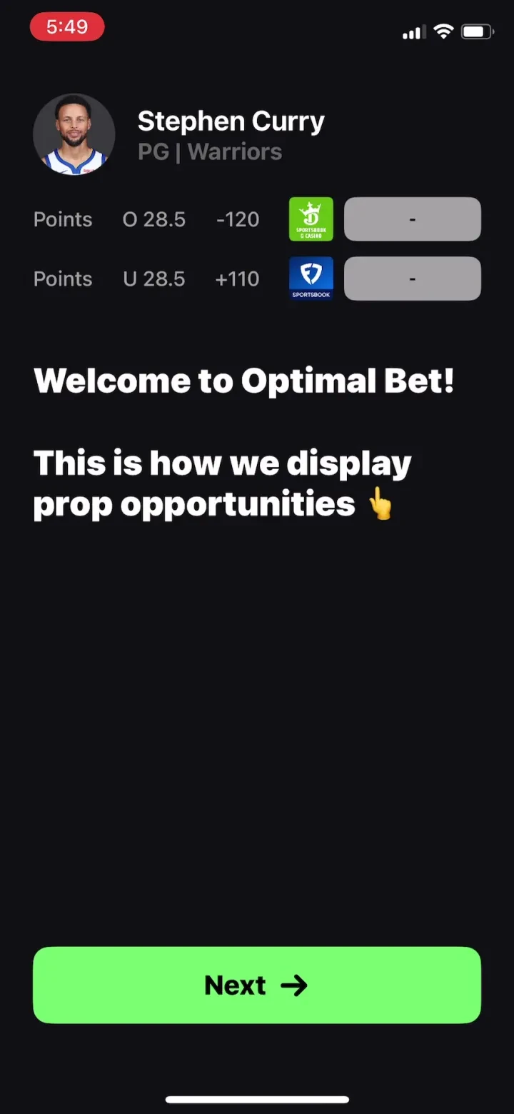 Optimal Bet: EV Sports Betting screenshot 4