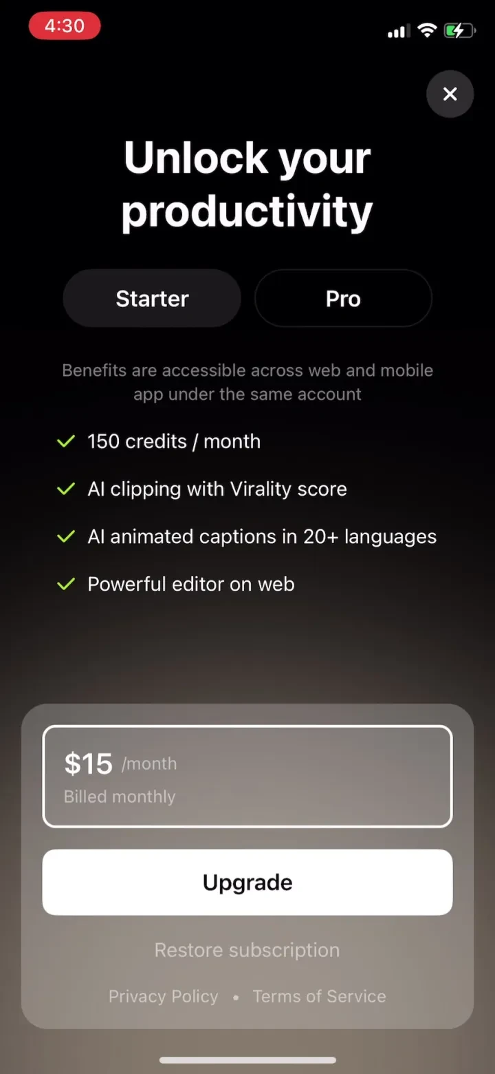 OpusClip - AI video clipping screenshot 3