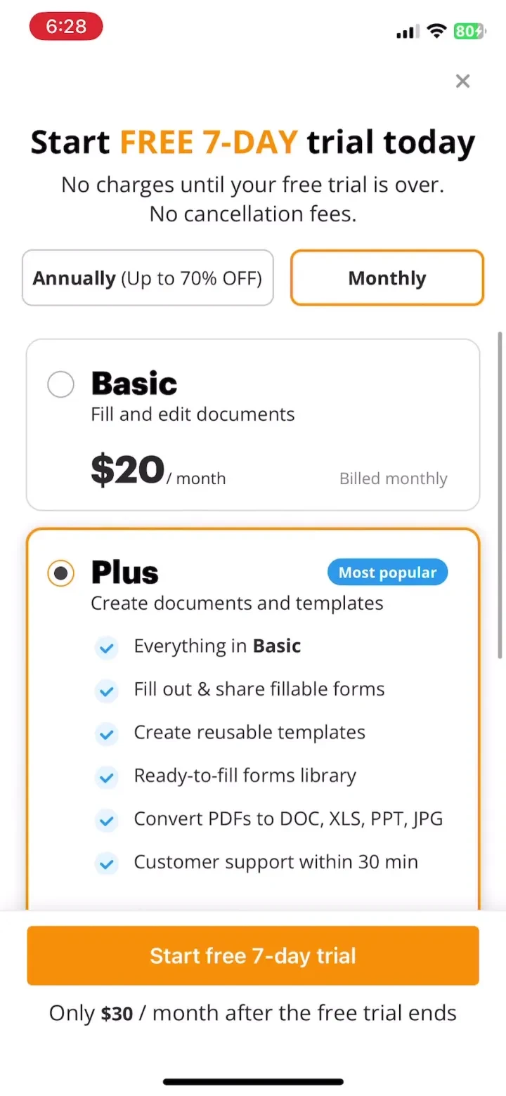 pdfFiller: edit PDF documents screenshot 3