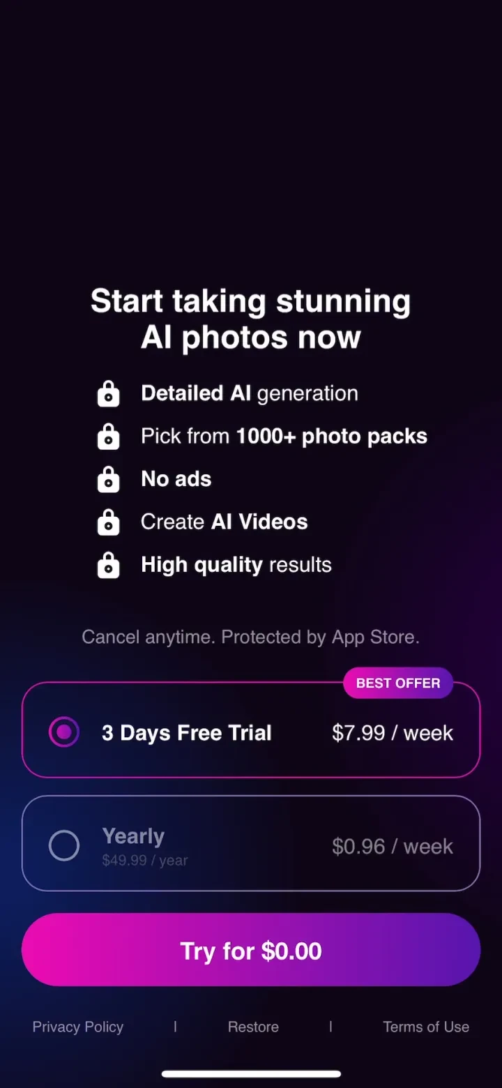 Photo Lab — AI Image Editor paywall screenshot