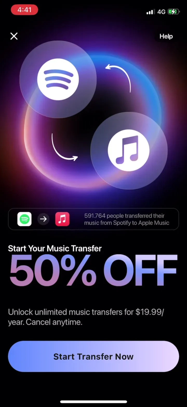 Playlist Transfer for My Music screenshot 3