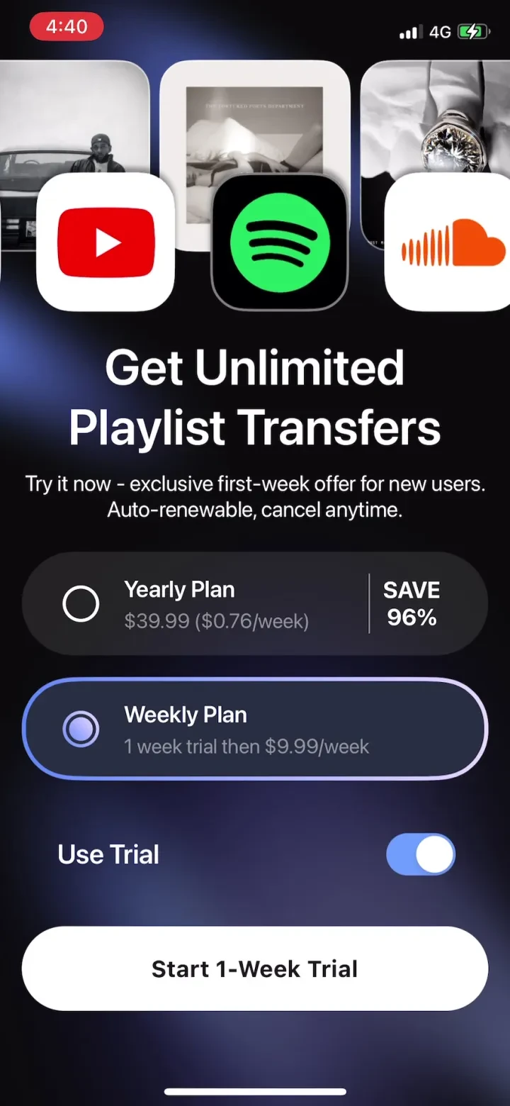 Playlist Transfer for My Music screenshot 4