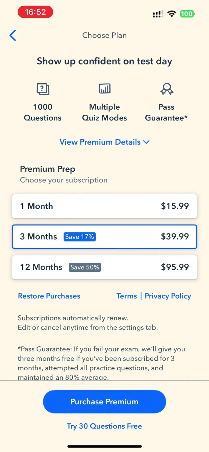Pocket Prep EMS 2026 paywall screenshot
