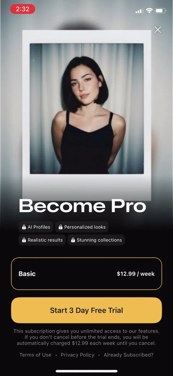 Pose: AI Photo Video Generator paywall screenshot