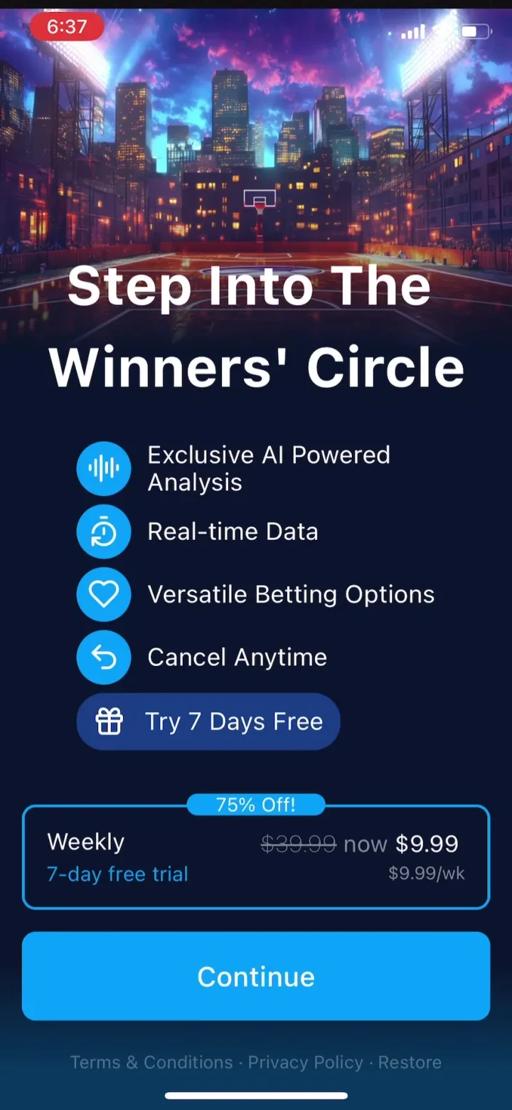 PropGPT: AI Sports Picks paywall screenshot