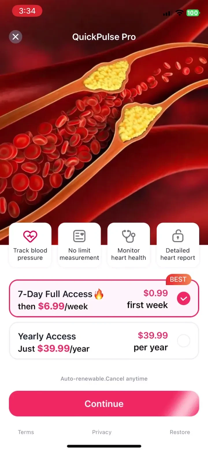 QuickPulse: Blood Pressure paywall screenshot