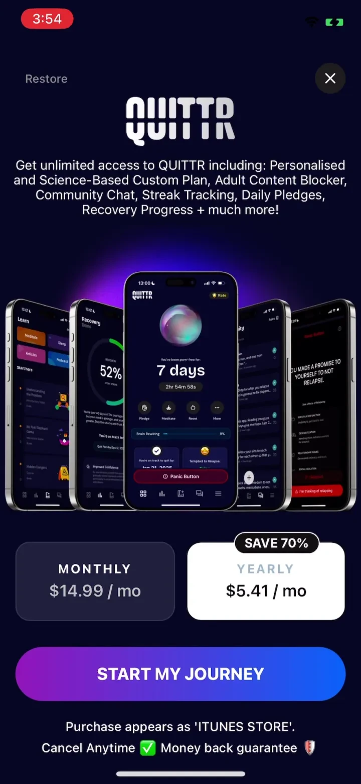 QUITTR - Break Free Now paywall screenshot