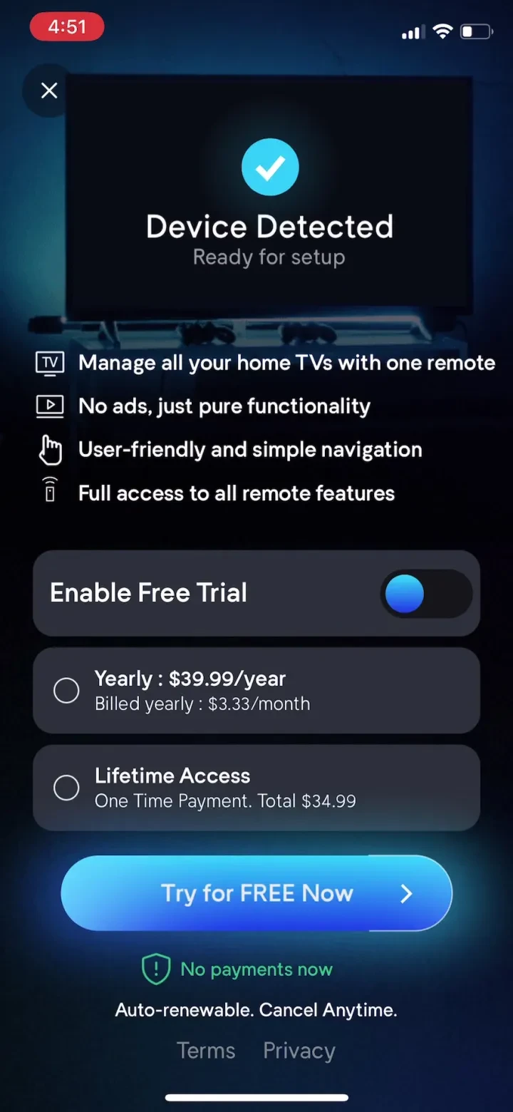 Remote for Samsung TV Smart paywall screenshot