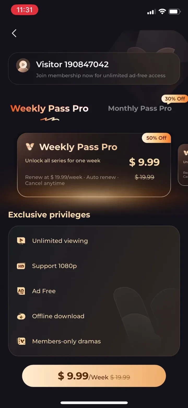 ShortMax - Short Dramas & TV paywall screenshot