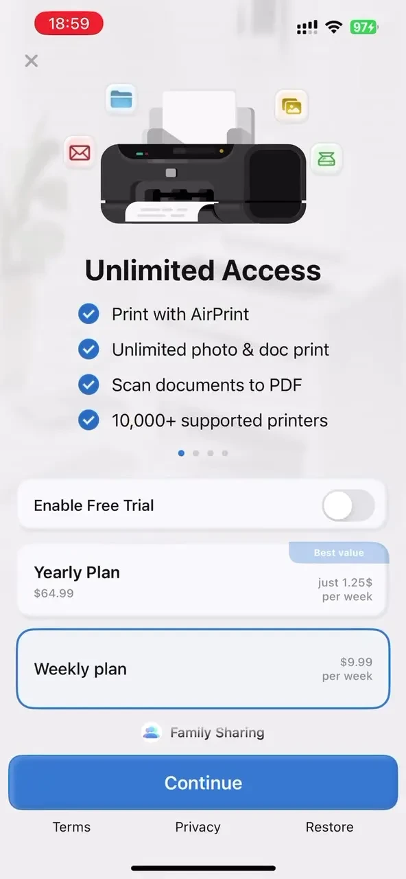 ‎Smart Printer App: iPrint paywall screenshot