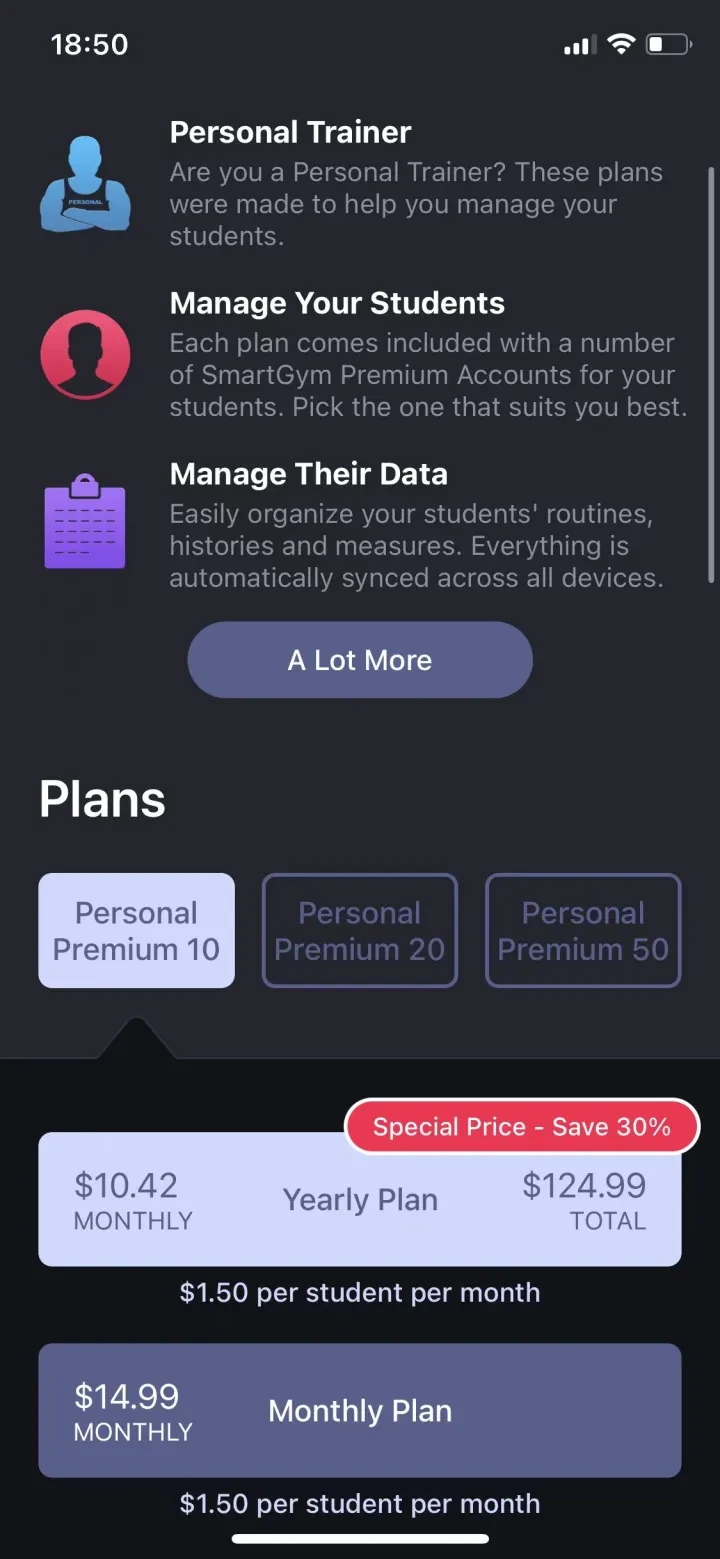 SmartGym: Gym & Home Workouts paywall screenshot