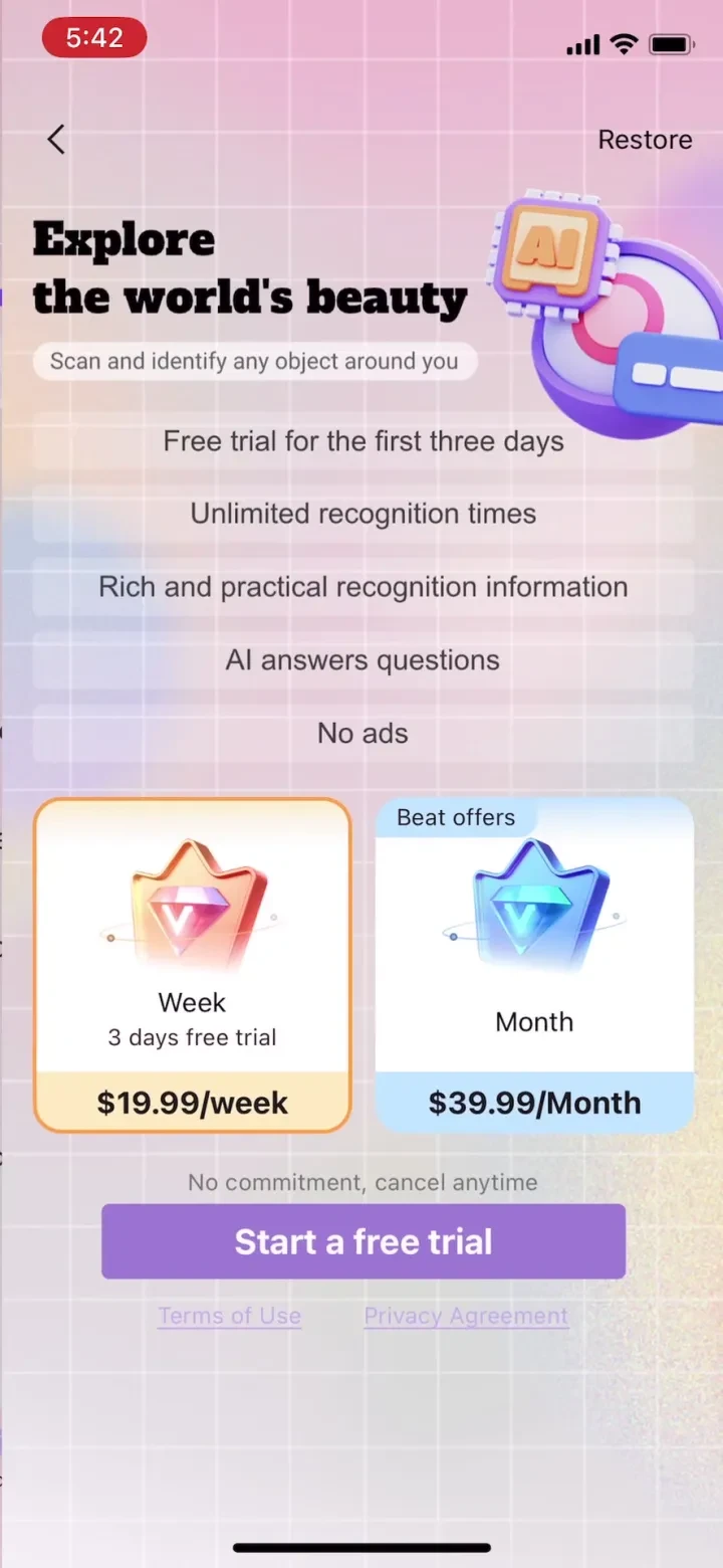 SnapAI: Scan Anything paywall screenshot