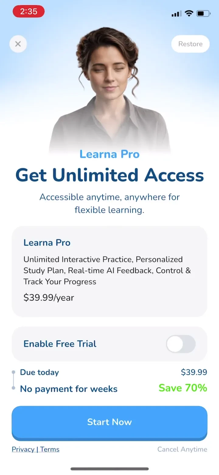 Speak &amp; Learn English: Learna screenshot 3