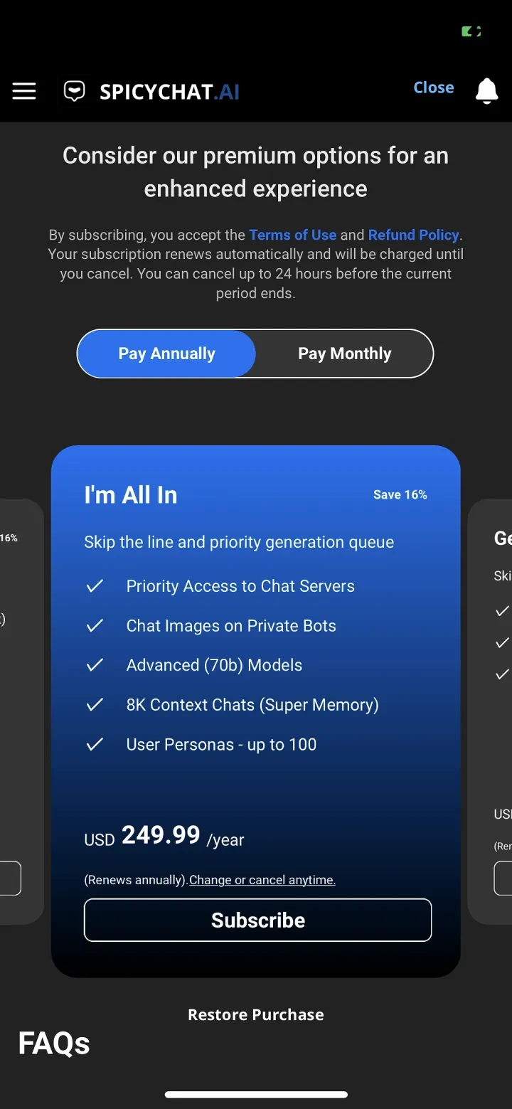 Spicychat AI: Roleplay Chat screenshot 4