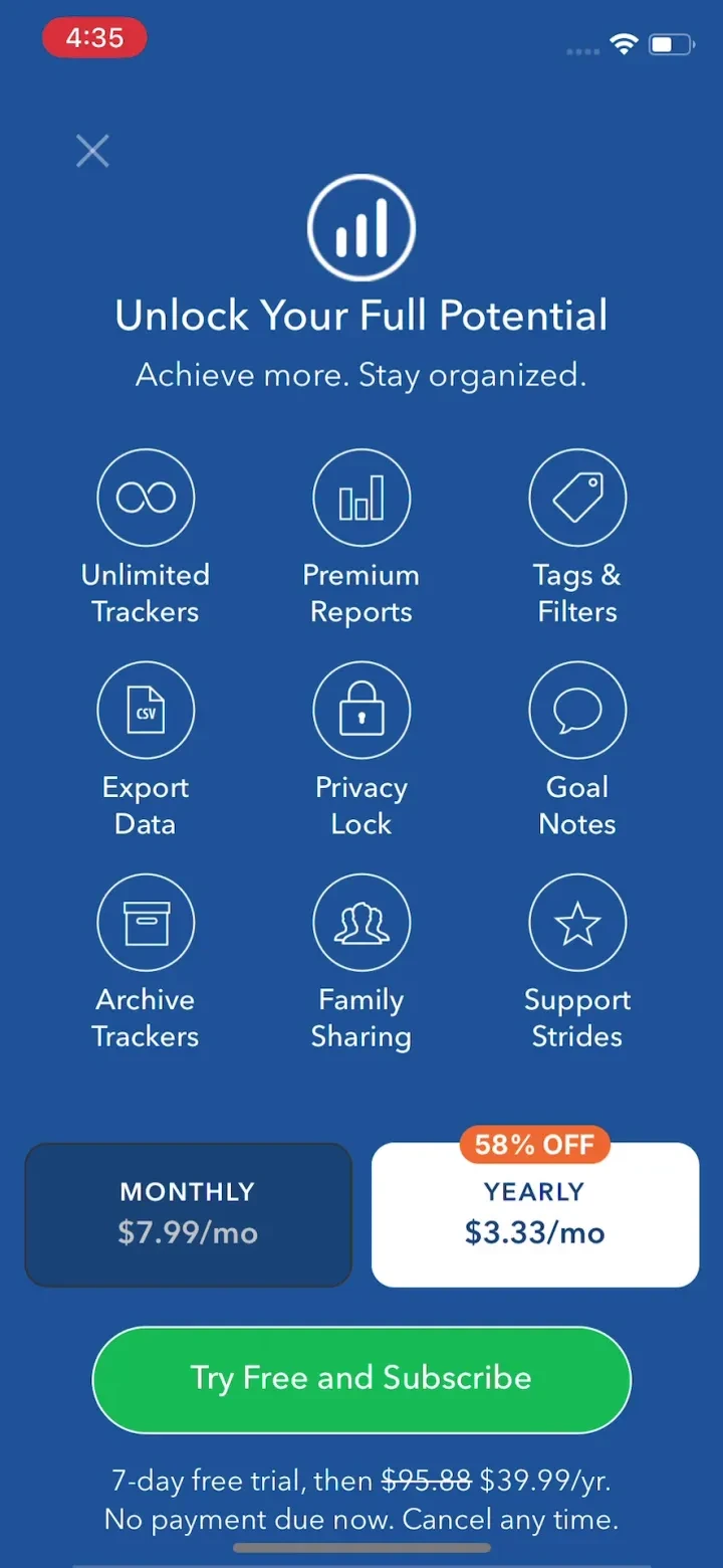 Strides: Habit Tracker + Goals screenshot 3