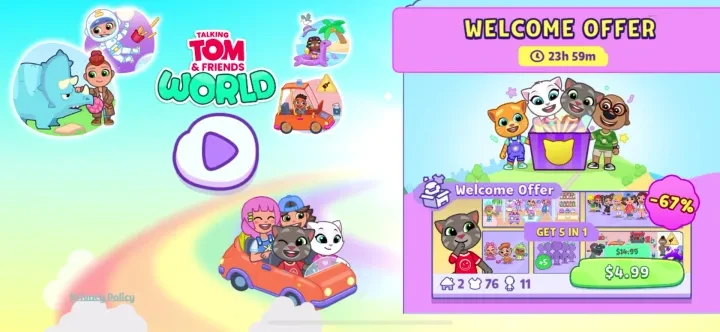 Talking Tom & Friends: World paywall screenshot