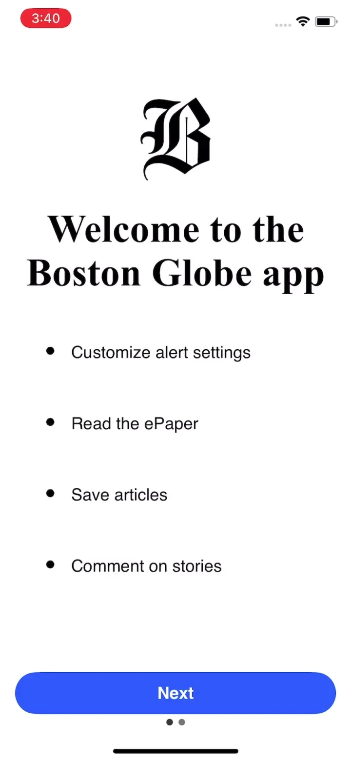 The Boston Globe screenshot 3