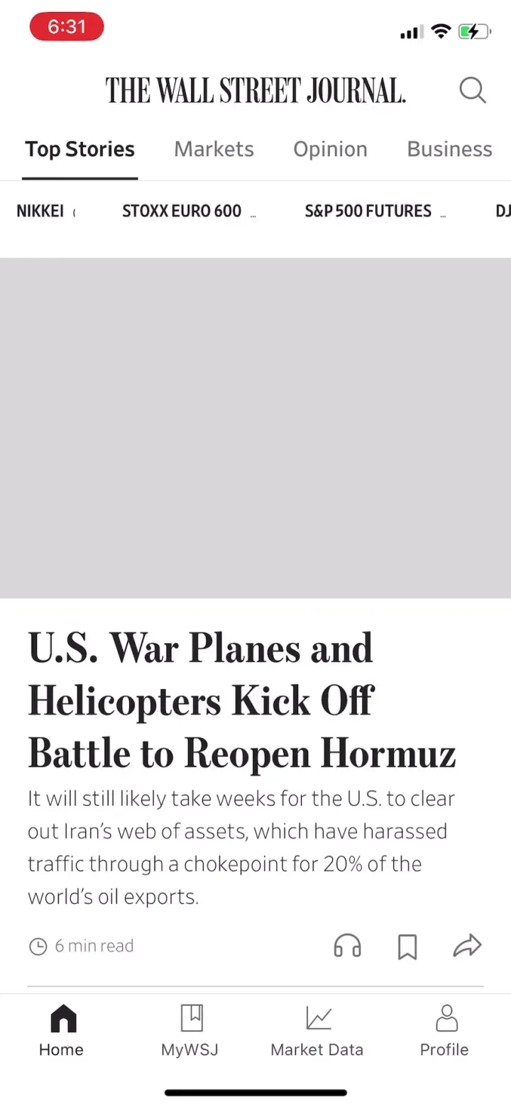 The Wall Street Journal. News screenshot 3