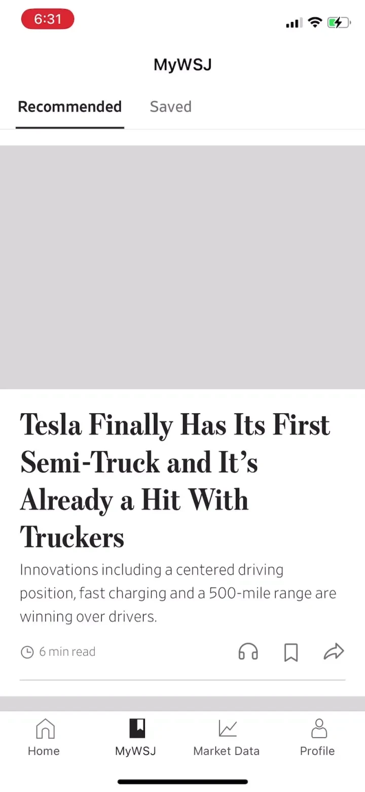 The Wall Street Journal. News screenshot 4