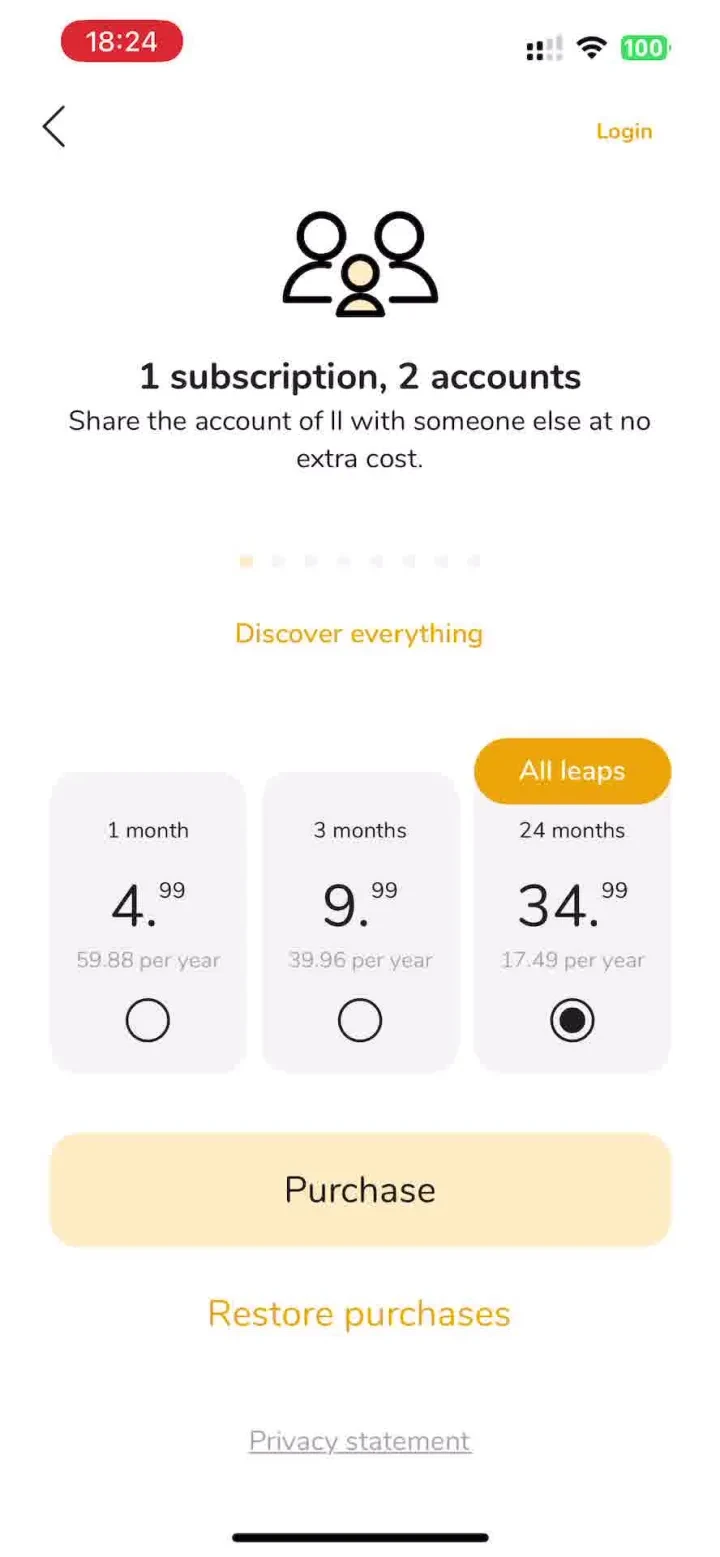 The Wonder Weeks - Baby leaps paywall screenshot