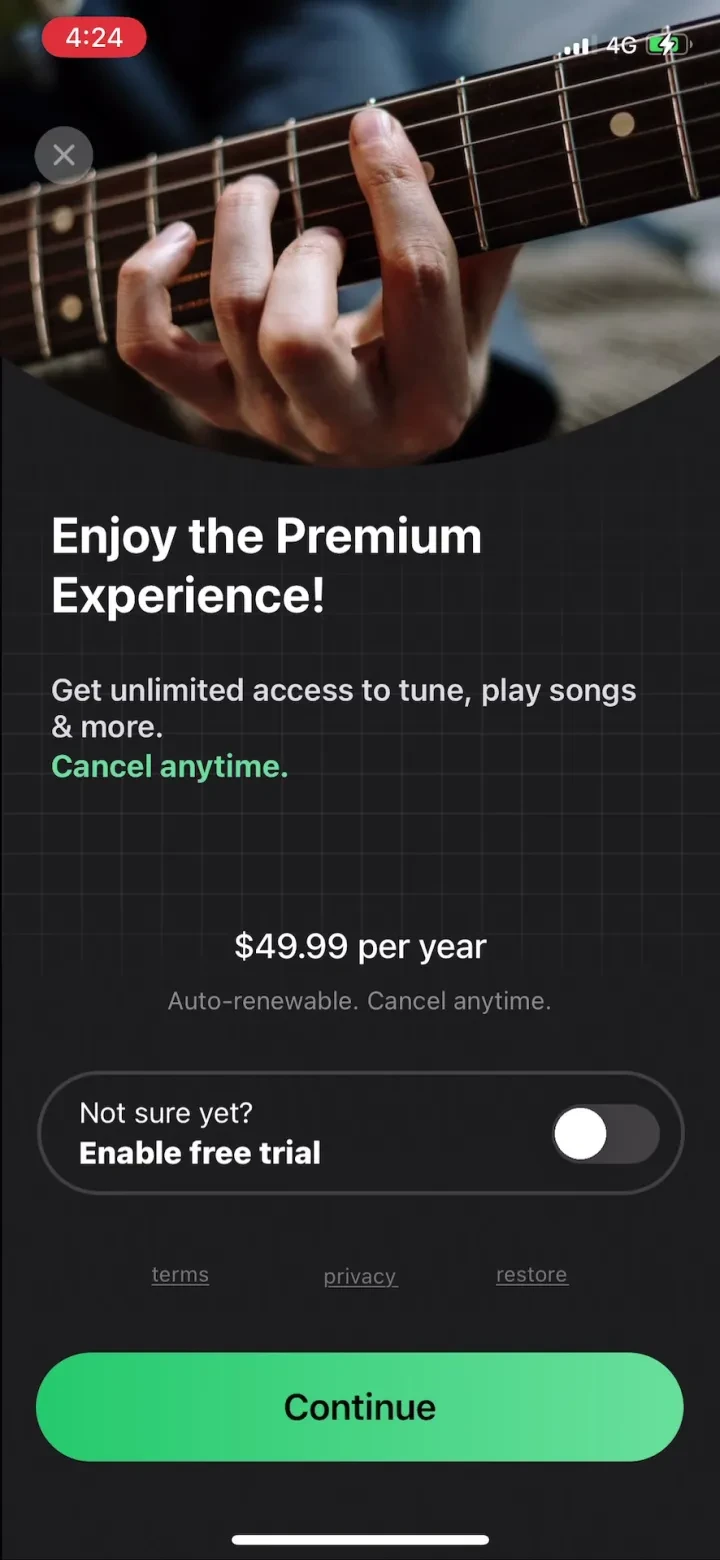 Tuner Pro: Guitar Tuner &amp; Tab screenshot 3