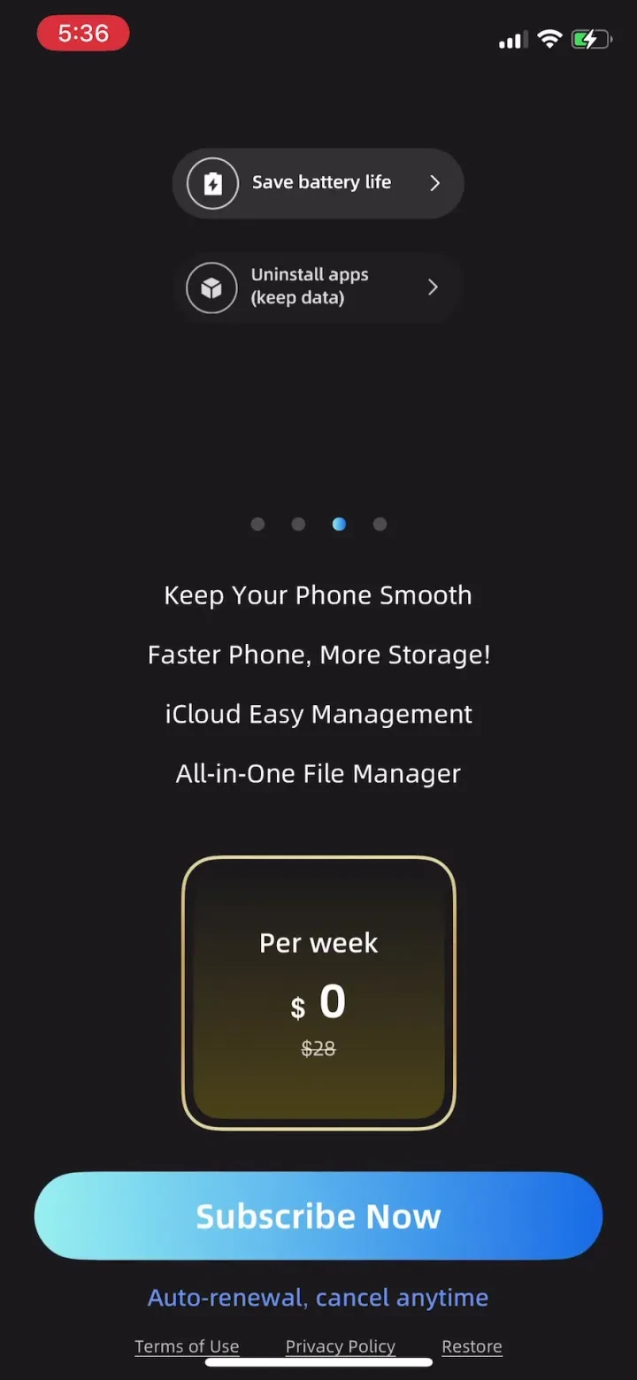 UClear: Phone Manage Master paywall screenshot