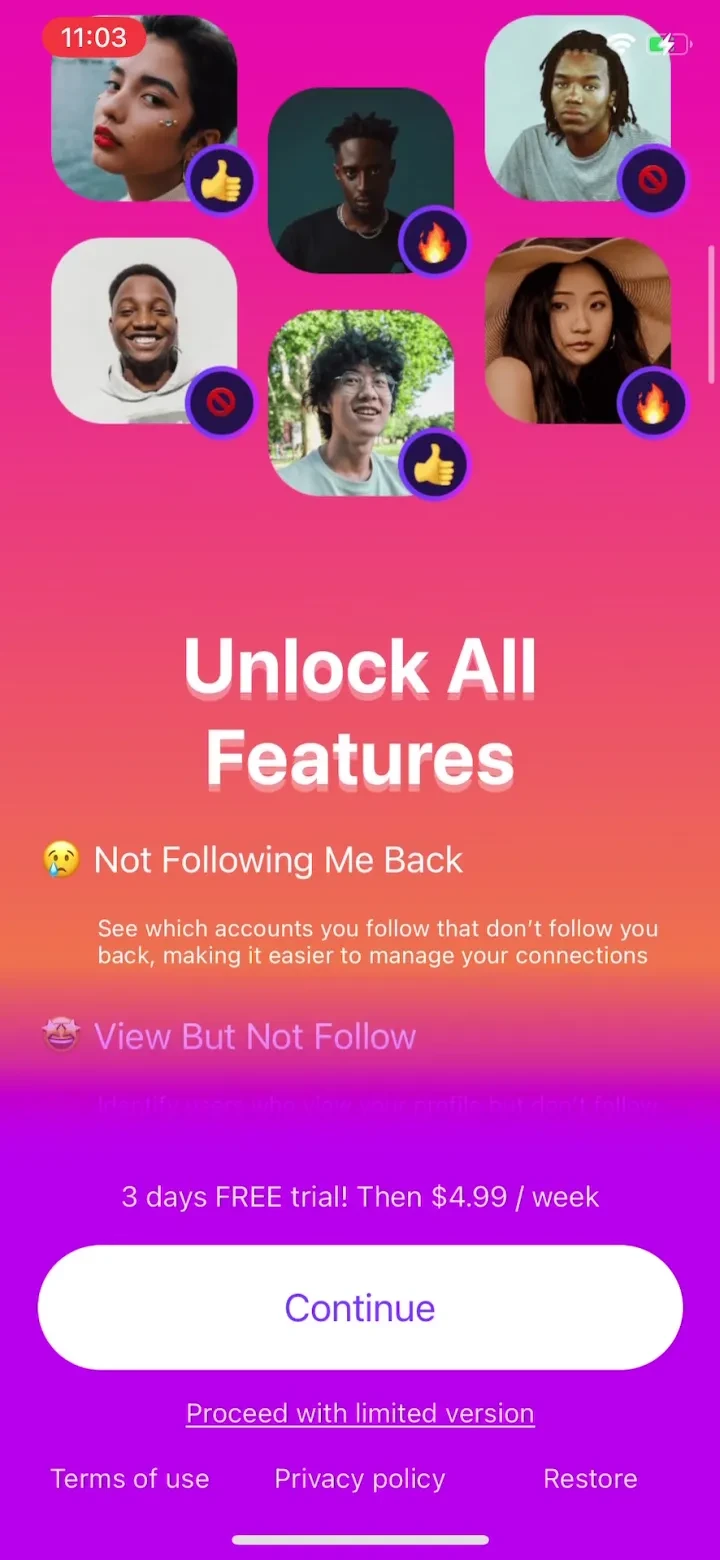 Unfollow Tracker: MyFollowers screenshot 4