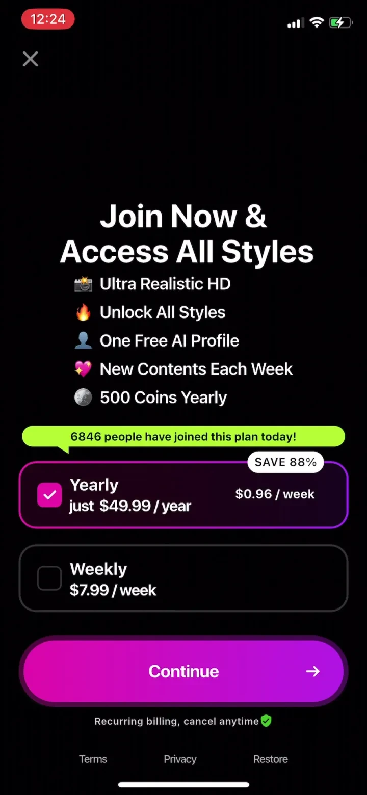 Version AI: AI Photo Creator paywall screenshot