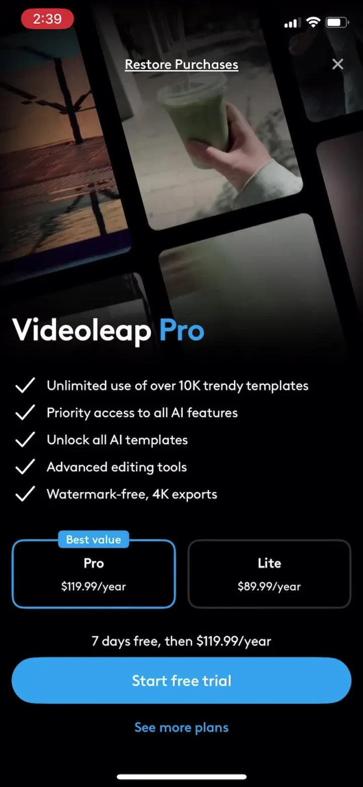 Videoleap: AI Video Editor screenshot 3