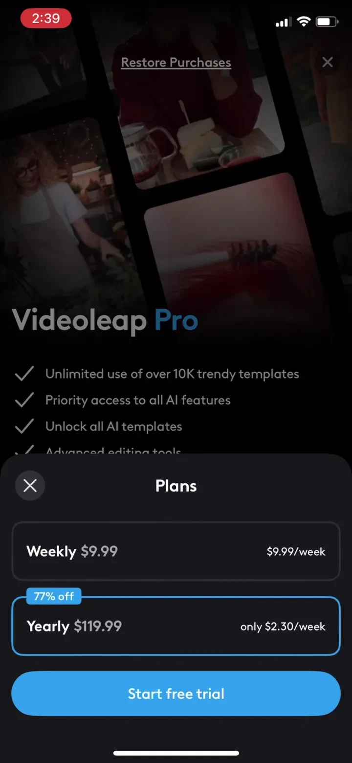 Videoleap: AI Video Editor screenshot 4