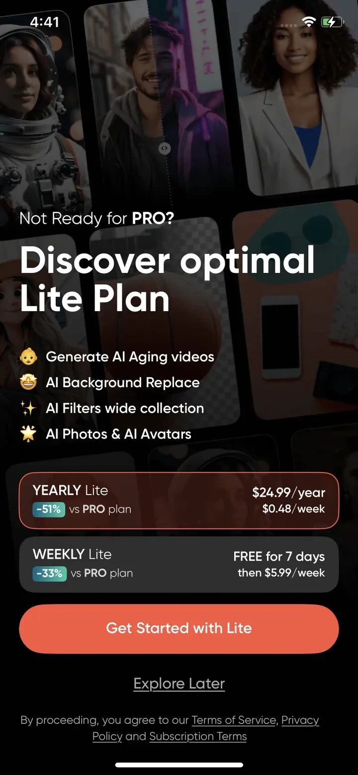 Visify: AI Photo Generator paywall screenshot