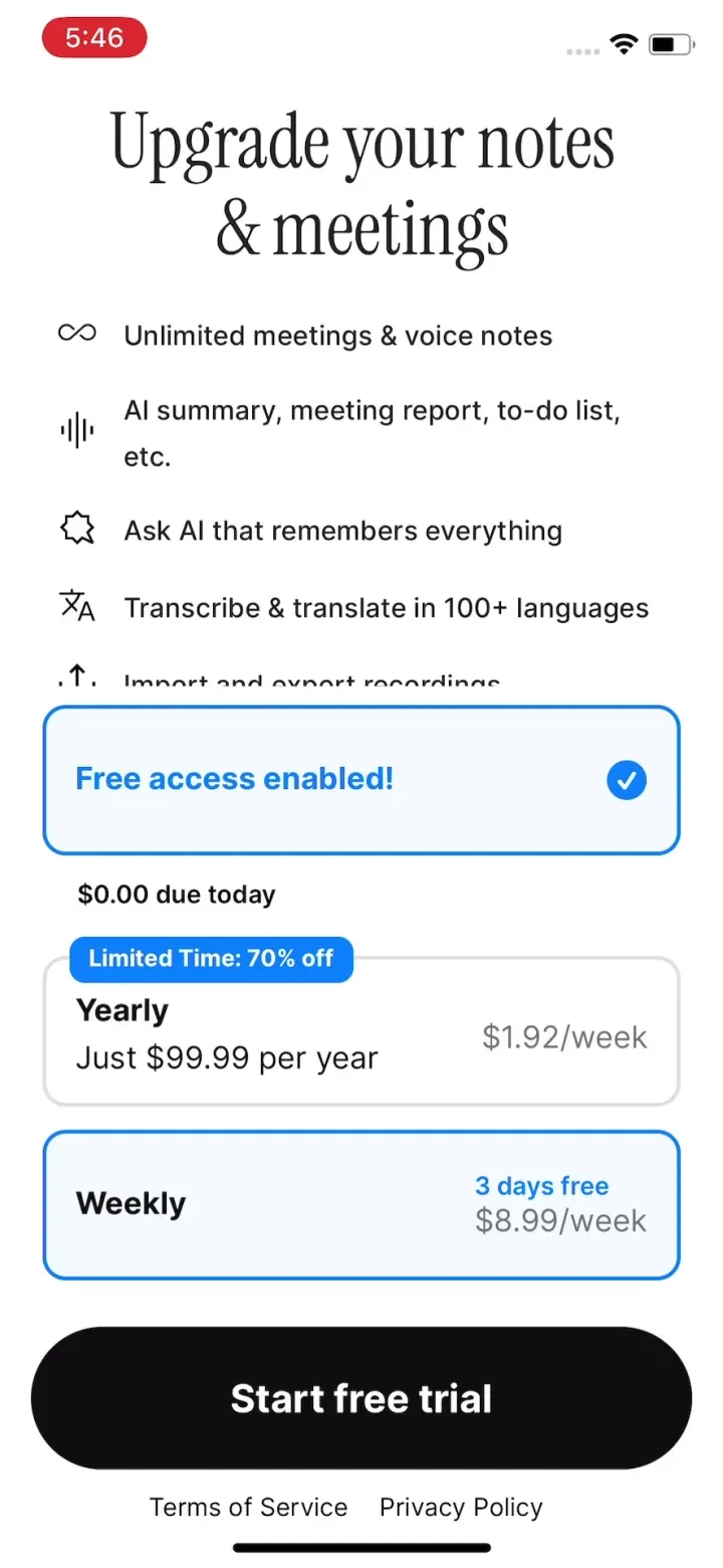 Voicenotes AI Notes &amp; Meetings screenshot 4