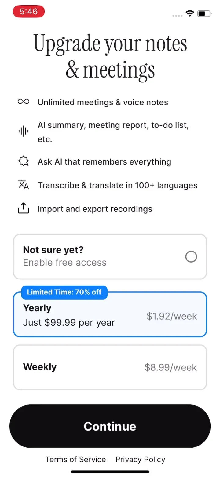 Voicenotes AI Notes &amp; Meetings screenshot 3